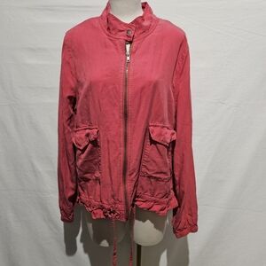 Anthropologie Sanctuary Garnet Rose Drawstring Jacket